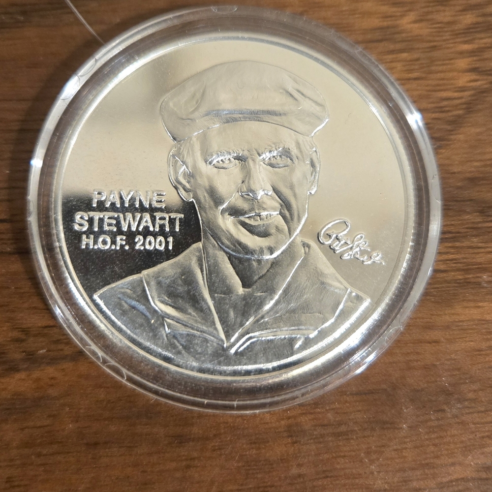 Payne Stewart H.O.F. 2001 Commemorative Silver-Tone Coin